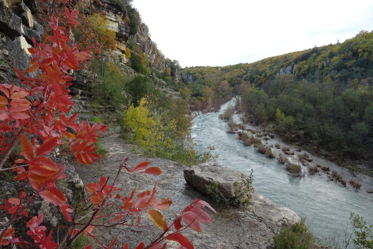 rivière Labeaume à l'automne
